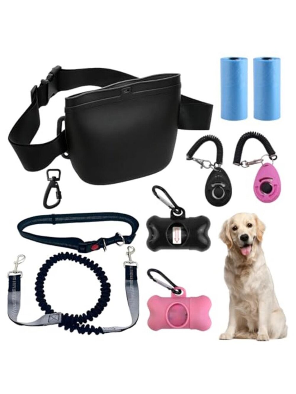 Pet Treat Pouch with Adjustable Dog Belt